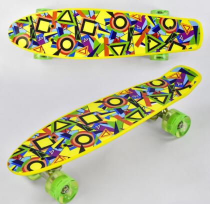 Скейт Best Board Р 11002, доска=55 см, колёса PU, светятся