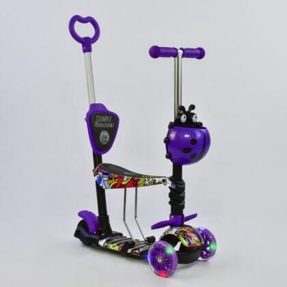 Самокат Best Scooter 5 в 1 "Абстракция", подсветка колес