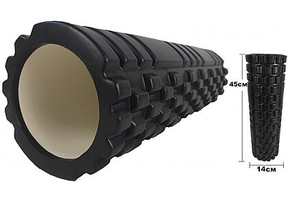 Масажний ролик EasyFit Grid Roller 45 см v.2.1 Чорний