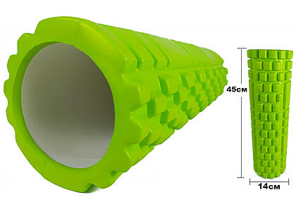 Масажний ролик EasyFit Grid Roller 45 см v.2.1 Салатовий