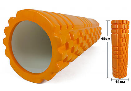 Масажний ролик EasyFit Grid Roller 45 см v.2.1 Помаранчевий