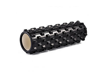 Масажний ролик EasyFit Grid Roller PRO 45 см Чорний