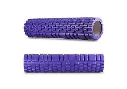 Масажний ролер EasyFit Grid Roller 60 см v.3.1 фіолетовий