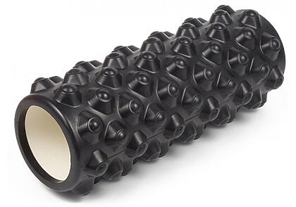Масажний ролик EasyFit Grid Roller Extreme 33 см Чорний