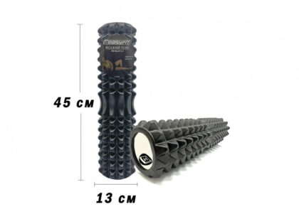 Масажний ролик EasyFit Grid Roller 45 см v.2.2 чорний