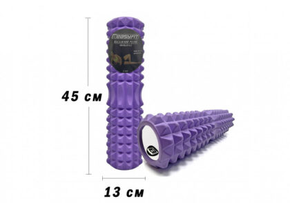 Масажний ролик EasyFit Grid Roller 45 см v.2.2 фіолетовий