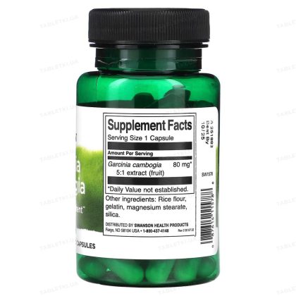 Garcinia Cambogia 5:1 Extract 80 mg - 60 Caps